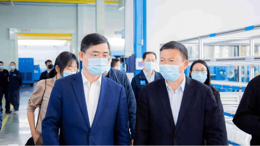 我市政协主席陈杰峰率队莅临91抖音下载入口调研-91抖音下载入口压缩机
